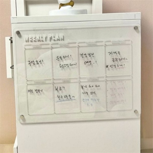 마그네틱 냉장고 주간 메모 보드 투명 아크릴 자석 보드 - 상세 이미지 2