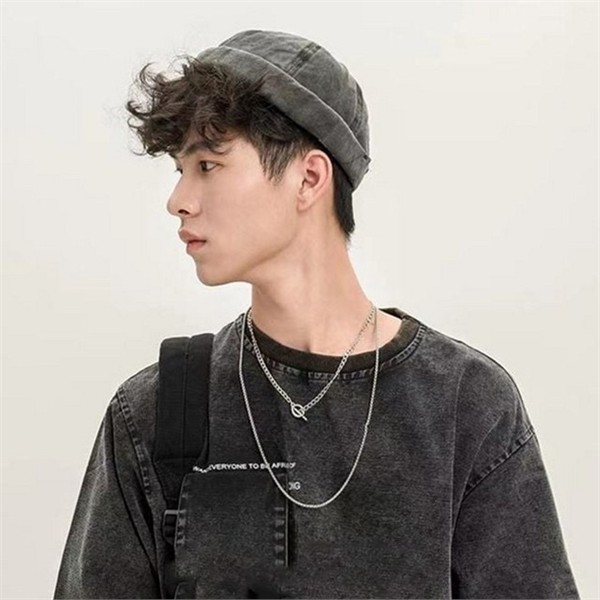 짧은 남성 숏 비니 데일리 남성 와치캡 코튼 가을 겨울 - 상품 이미지