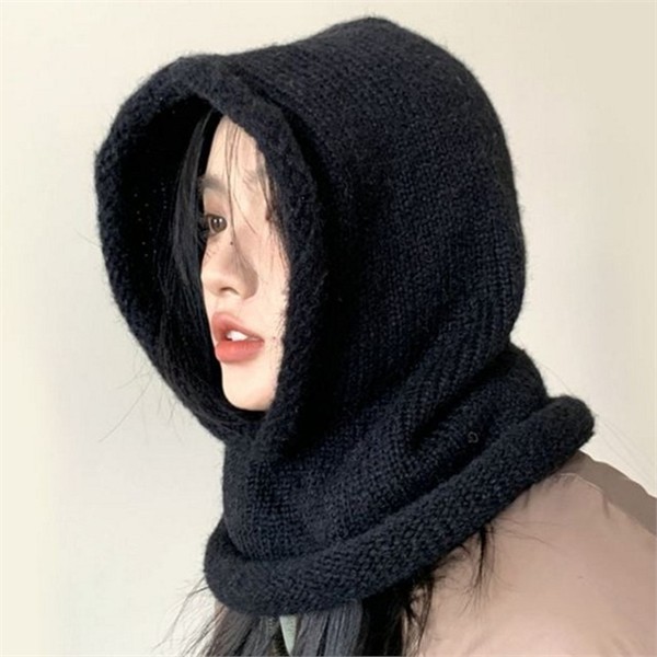 따뜻한 겨울 바라클라바 워머 니트 바라클라바 목도리 후드 방한 - 상품 이미지
