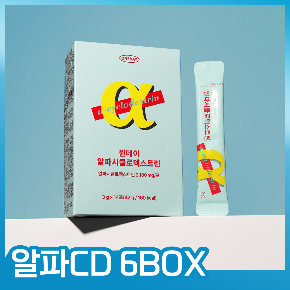 알파CD 원데이 알파시클로덱스트린 맛있는 파인애플맛 14포, 6개