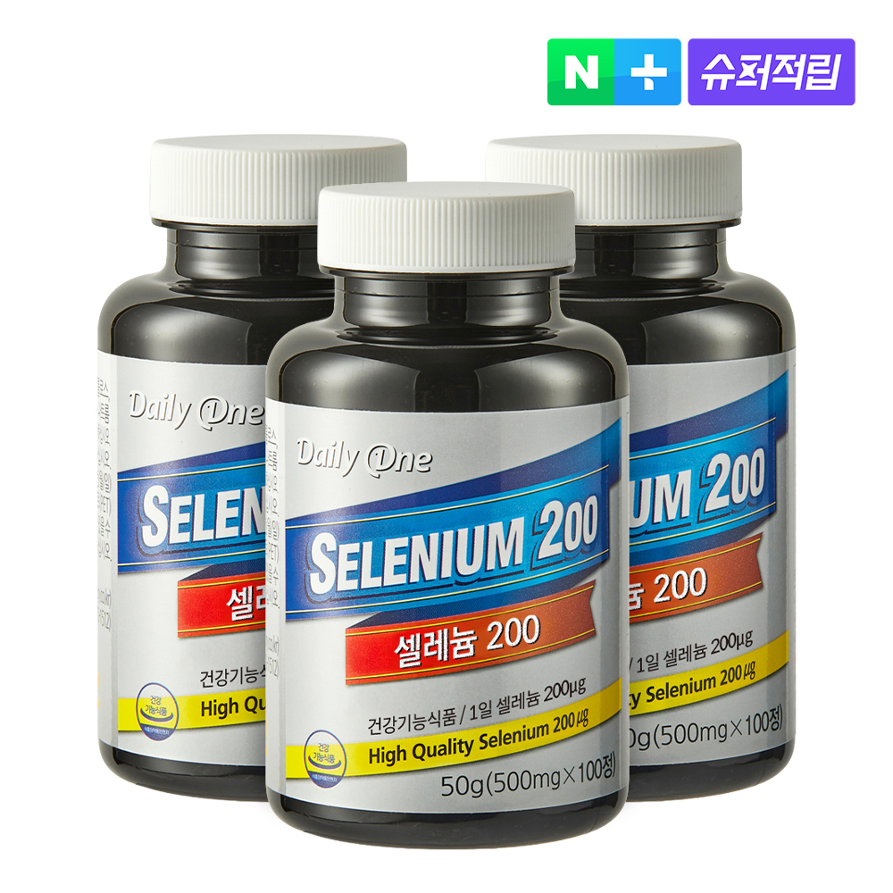 데일리원 셀레늄 200 셀렌 영양제 대용량 100정, 3개 - 상품 이미지