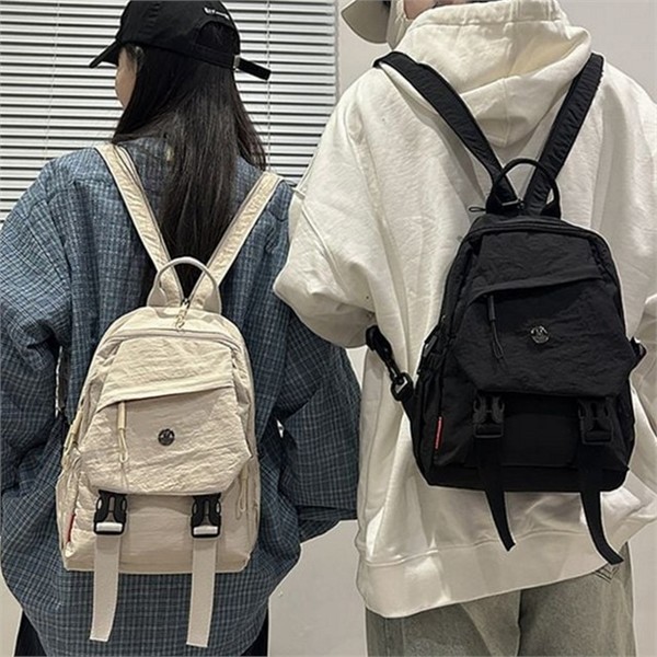 데일리 남여공용 백팩 캔버스 남여공용 학생 가방 여행용 경량 - 상세 이미지 2