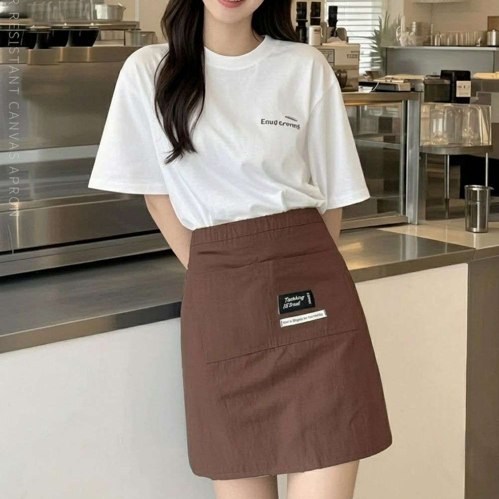 허리앞치마 반앞치마 하프 카페용 홀서빙 플로리스트 - 상세 이미지 2