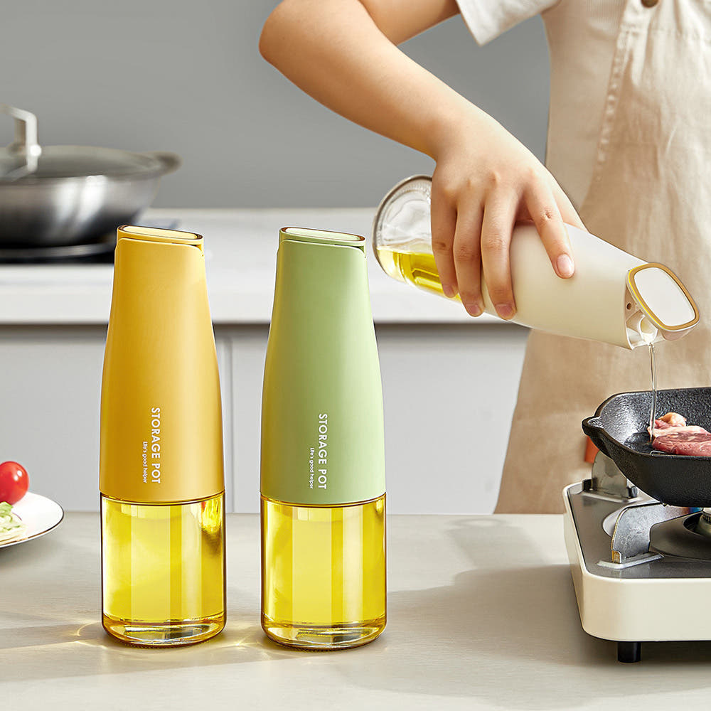 자동개폐 오일병 기름 소스 참기름병 간장병 500ml, 그린, 1개 이미지 8