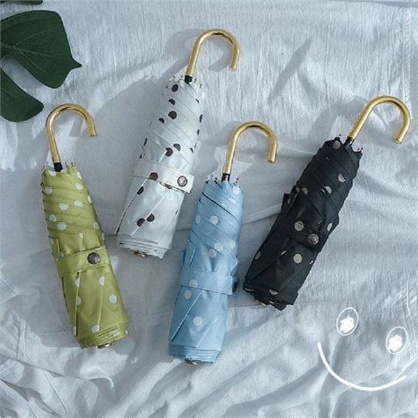 레트로 도트 양산 접이식 도트 양우산 자외선 차단 여성 - 상품 이미지