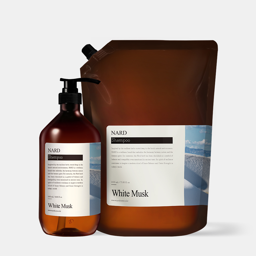 [본품&리필 세트] 나드 리프레쉬 퍼퓸드 샴푸 프레쉬라벤더 향 1L+2.1L - 상품 이미지