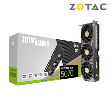 조텍 ZOTAC GAMING 지포스 RTX 5070 SOLID OC D7 12GB 그래픽카드 VGA