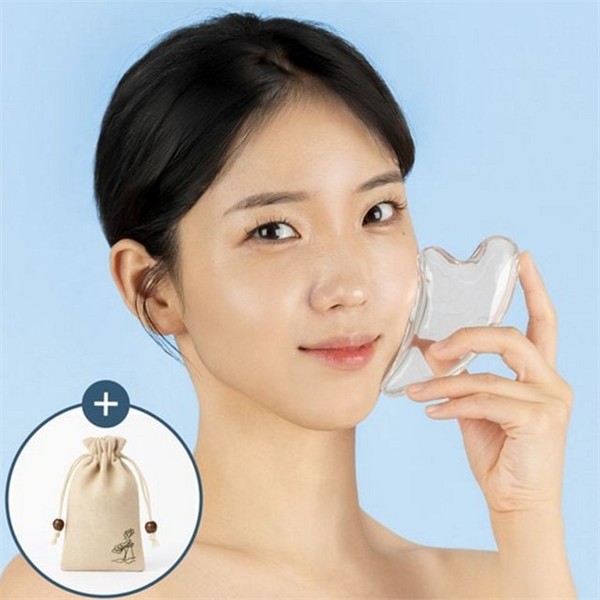 휴대용 괄사 마사지기 쇄골 승모근 괄사 라인 전신 순환 림프 - 상품 이미지