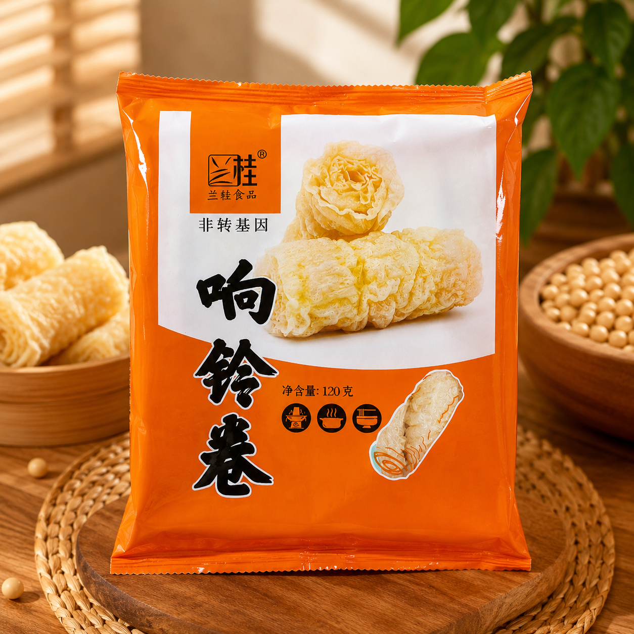 유부롤튀김 120g 두유피 두부피 마라탕 훠궈 마라샹궈 사리 - 상품 이미지