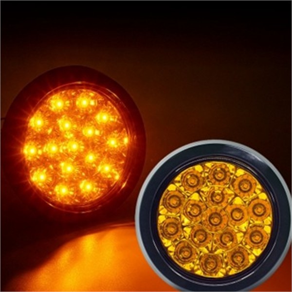 트레일러 차량용 led 테일 램프 12v 24v 교체용 차량용 원형 - 상품 이미지