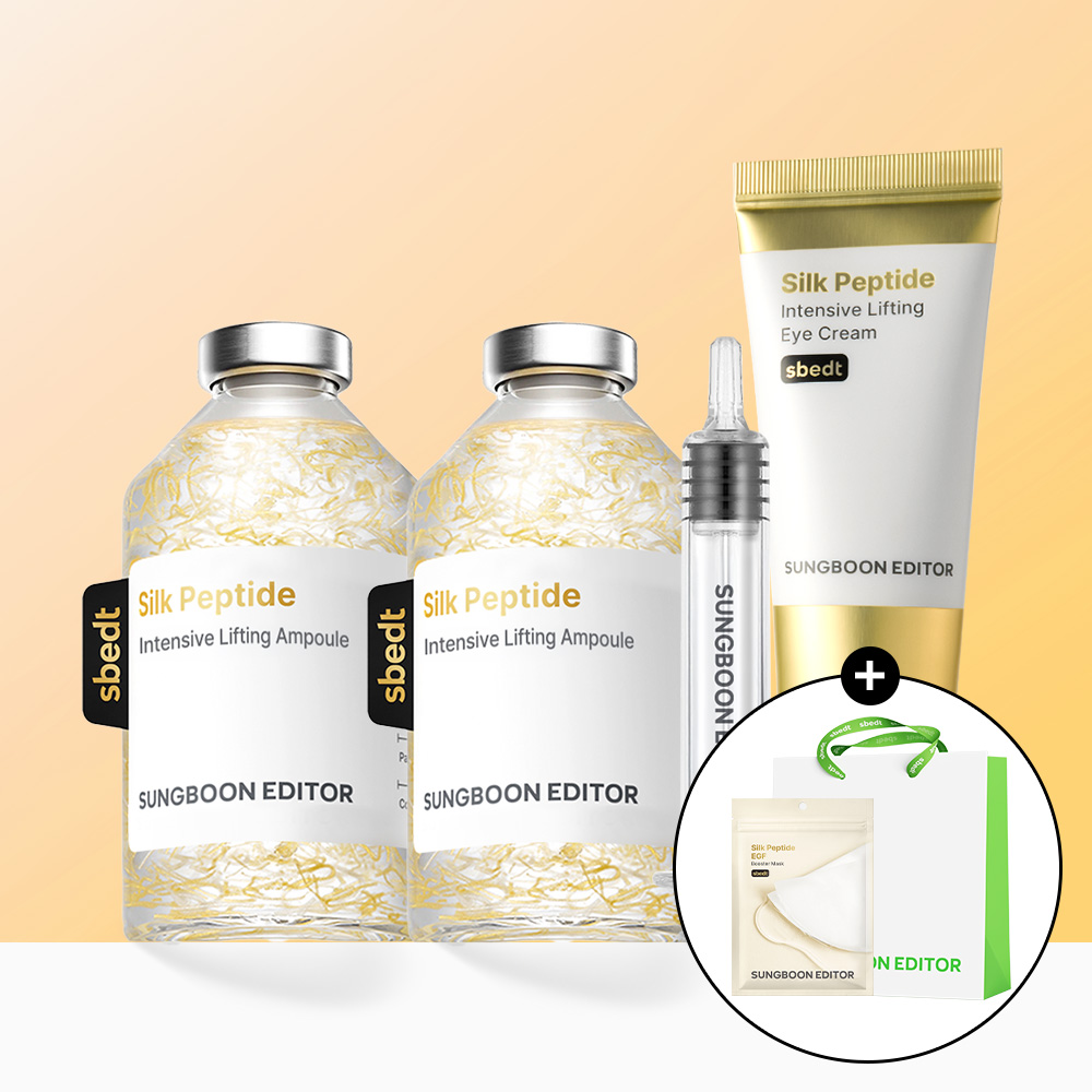 성분에디터 실크 펩타이드 앰플 60ml 2개 + 아이크림 50ml (쇼핑백+EGF 마스크팩 7매 증정) - 상품 이미지
