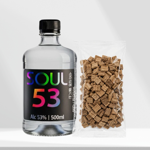 53도 고도주 SOUL53 x 숙성용 오크 에이징 칩 SET - 상품 이미지