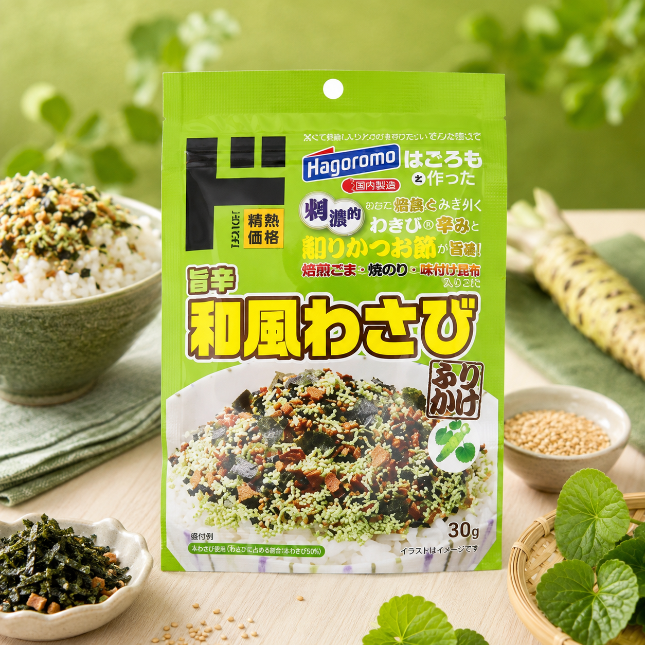 일본 돈키호테 오리지널 매콤 일본풍 와사비 후리카케 30g - 상품 이미지