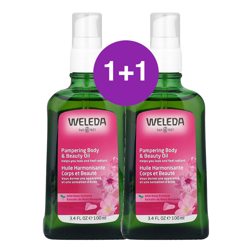 Weleda 팸퍼링 바디 앤 뷰티 오일 야생 장미추출물 100ml, 2개 - 상품 이미지