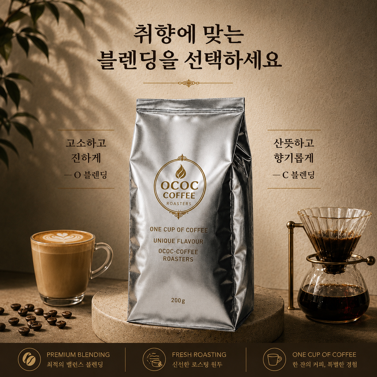 오씨오씨커피 원두커피 1kg 고급 홀빈 로스팅원두 오리진 블렌딩 시트러스 - 상세 이미지 3