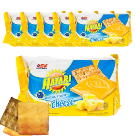 DEFAULT 협력사 하타리 치즈맛 비스킷 120g x 6케이스 슈가쿠키 치즈과자 개별포장간식