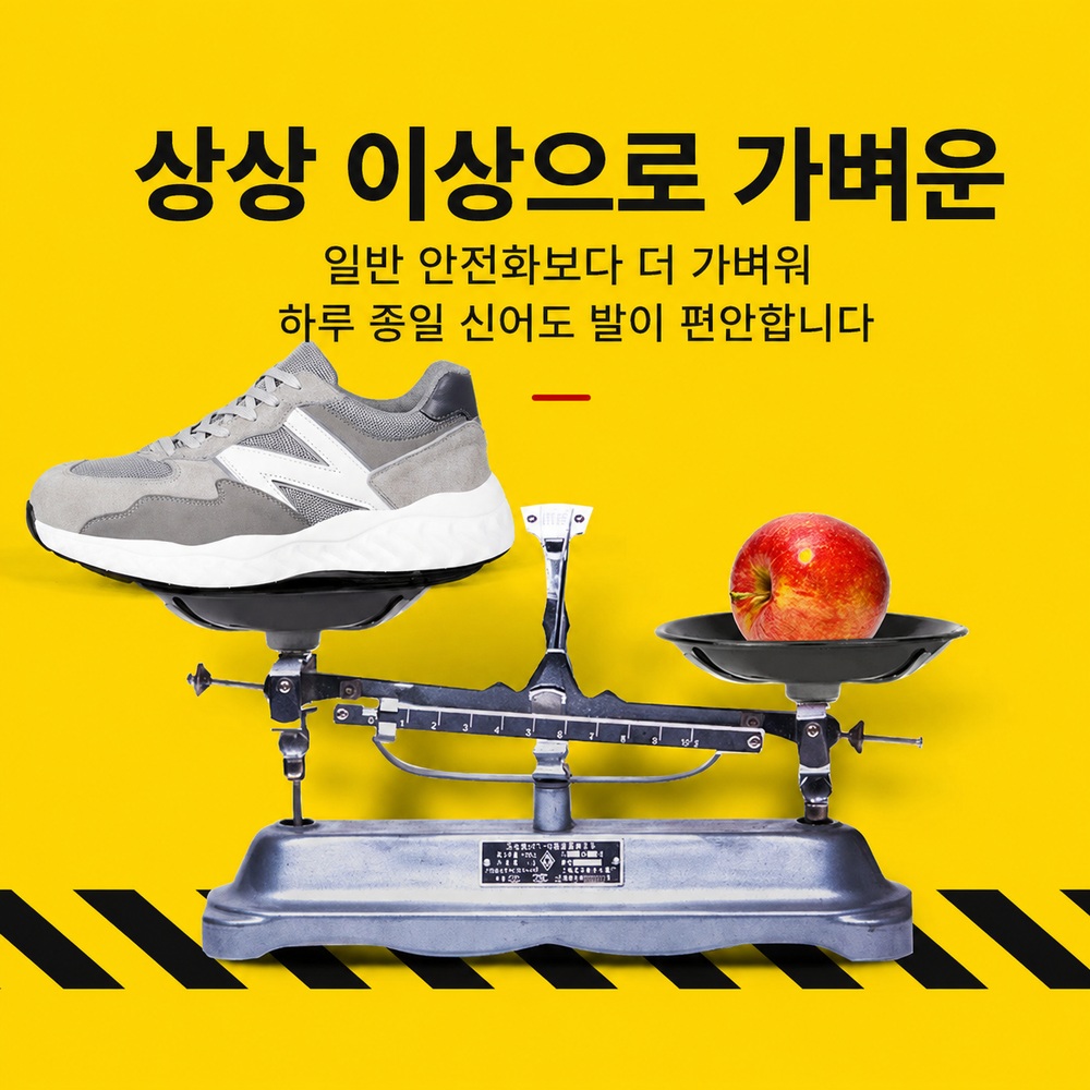 남성 안전화 경량 스틸토캡 케블라 관통방지 통기성 현장 작업화 - 상세 이미지 5