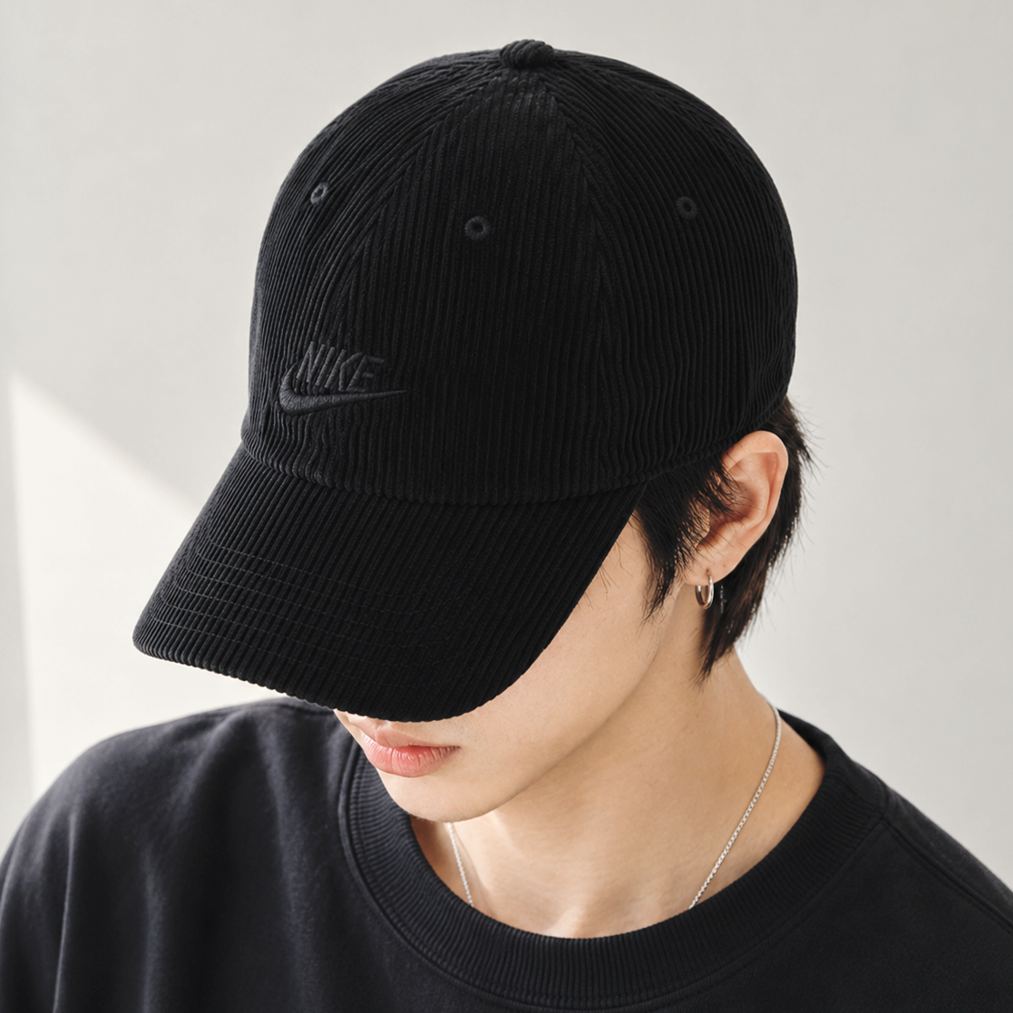 나이키 모자 헤리티지86 볼캡 퓨추라 코듀로이 블랙 - 상품 이미지