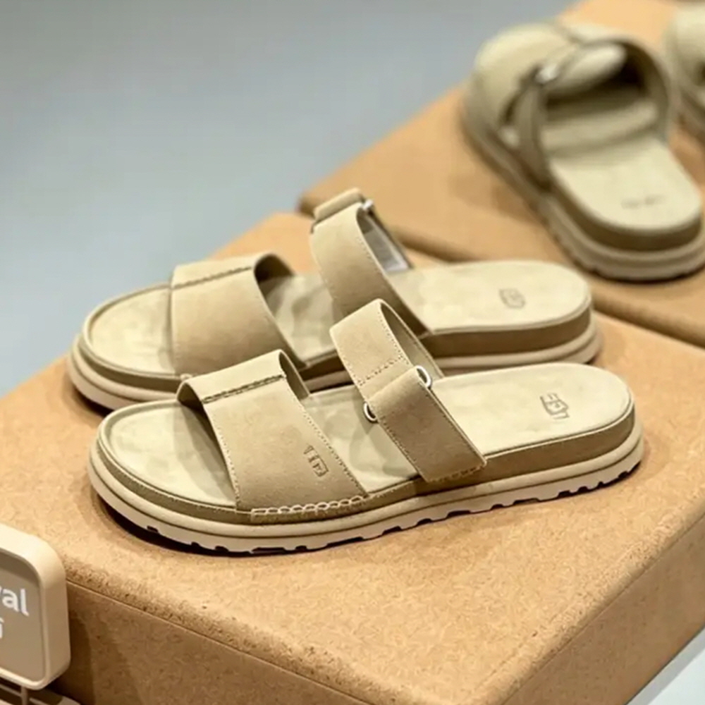 UGG 어그 골든게이즈 슬라이드 여성 플랫폼 샌들 베이지 1178590-MDSD - 상품 이미지