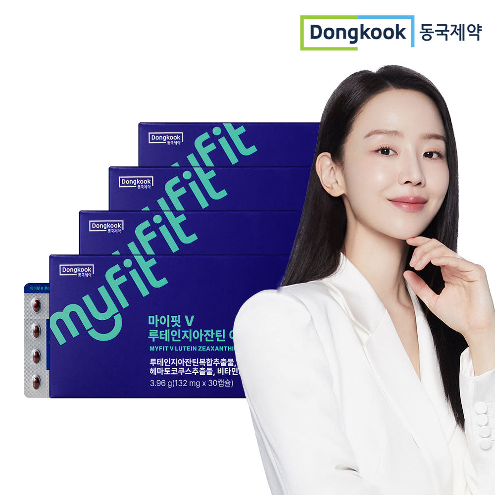 [4개월] 동국제약 마이핏V 루테인지아잔틴 아스타잔틴 눈건강 30캡슐, 4개 - 상품 이미지