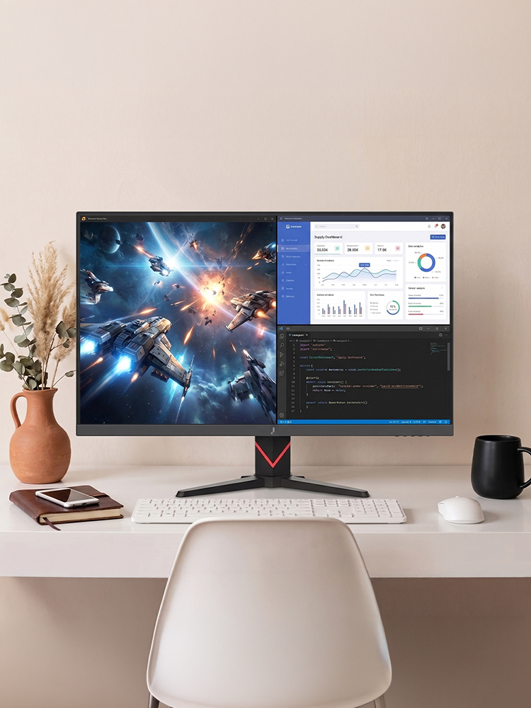 V27Q144 올인원 모니터 QHD LG IPS 144Hz, 무결점 68~69cm(27인치), 블랙 - 상품 이미지