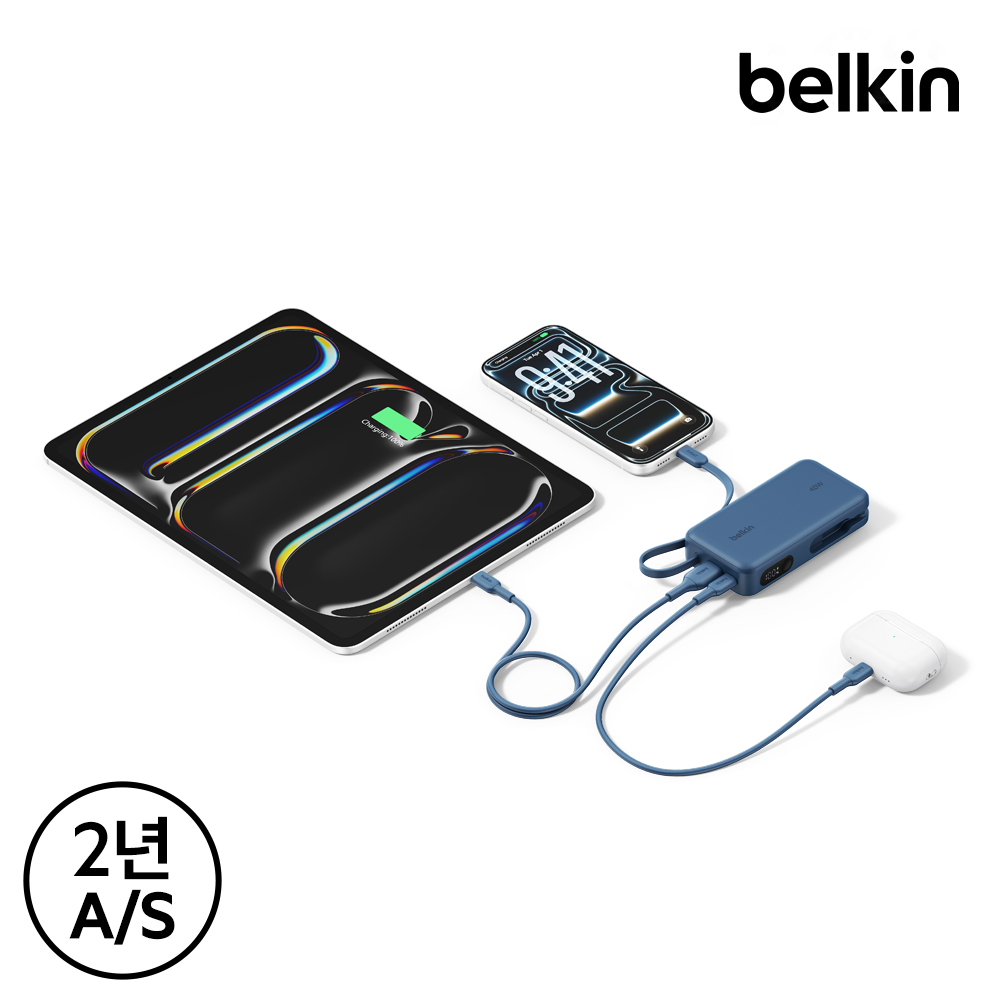 벨킨 20000mAh 45W 케이블 일체형 고속 충전 보조배터리 BPB036 이미지 6