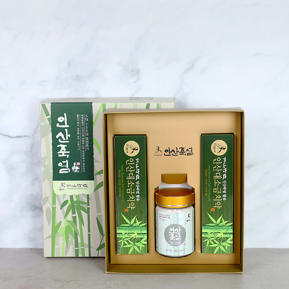 인산죽염 9회 죽염분말 선물세트 (치약2+9회죽염분말240g) - 상세 이미지 4