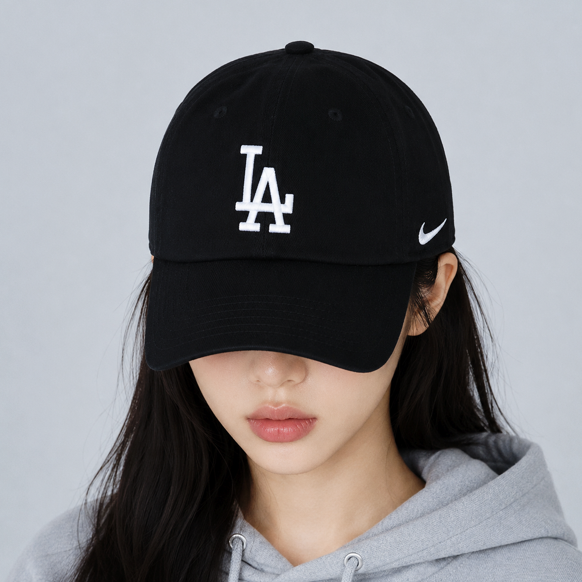 나이키 MLB 모자 언스트럭처드 볼캡 LA다저스 블랙 M/L - 상품 이미지