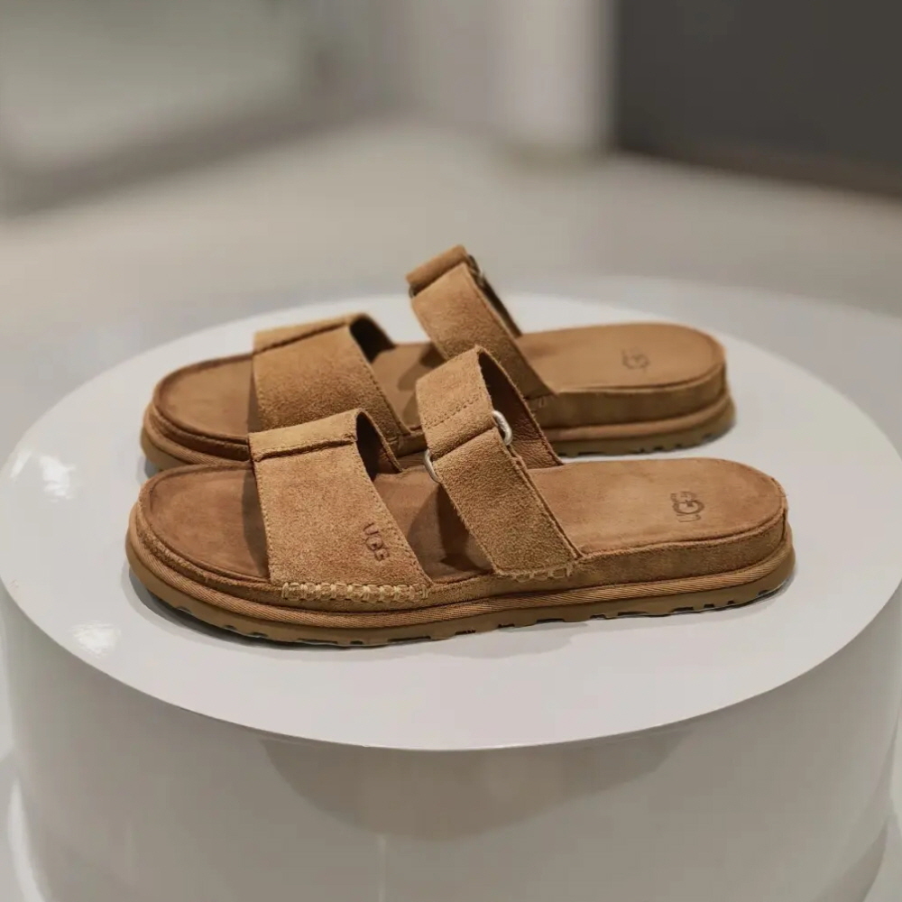 어그슬리퍼 UGG 골든게이즈 슬라이드 여성 플랫폼 샌들 체스트넛 1178590-CHE - 상세 이미지 4
