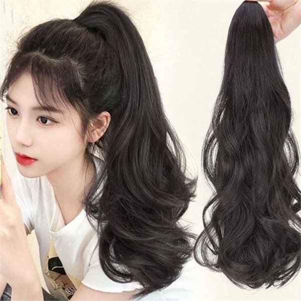 볼륨 여성 포니테일 가발 스트레이트 여성 웨이브 가발 붙임머리 데일리 - 상세 이미지 2