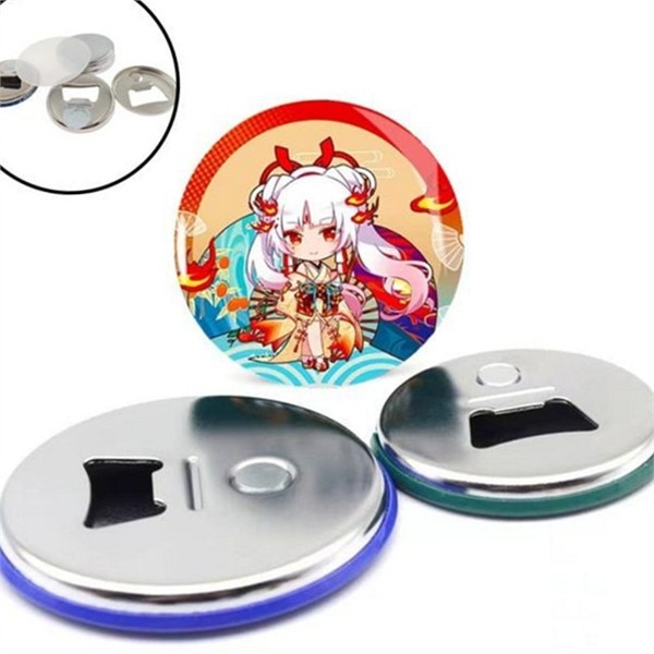 열쇠고리 키링 병따개 58MM 다용도 키링 핀 메탈 굿즈 원형 - 상품 이미지