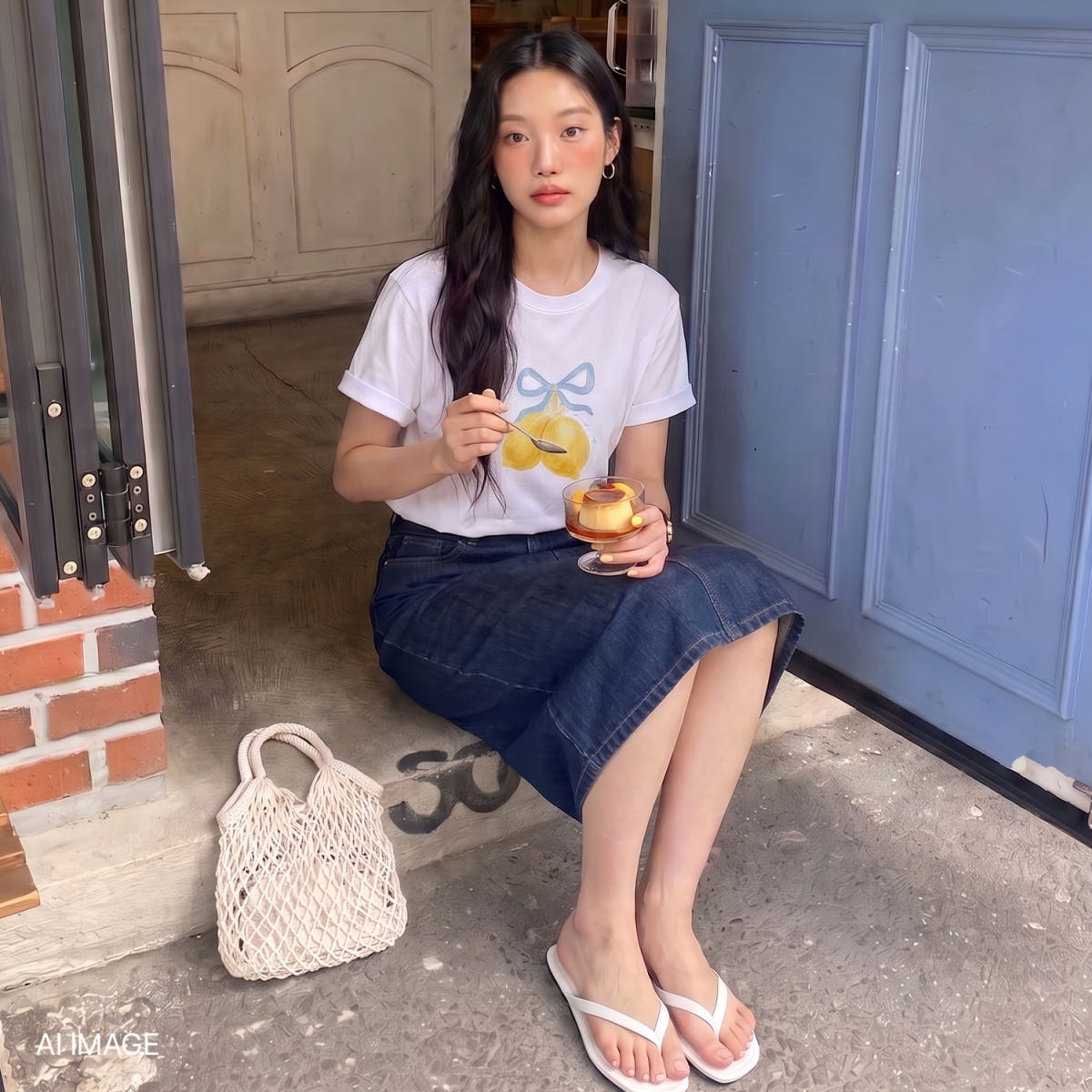 제로스트릿 [제로스트릿] 썸머 레몬 반팔 티셔츠 WHITE
