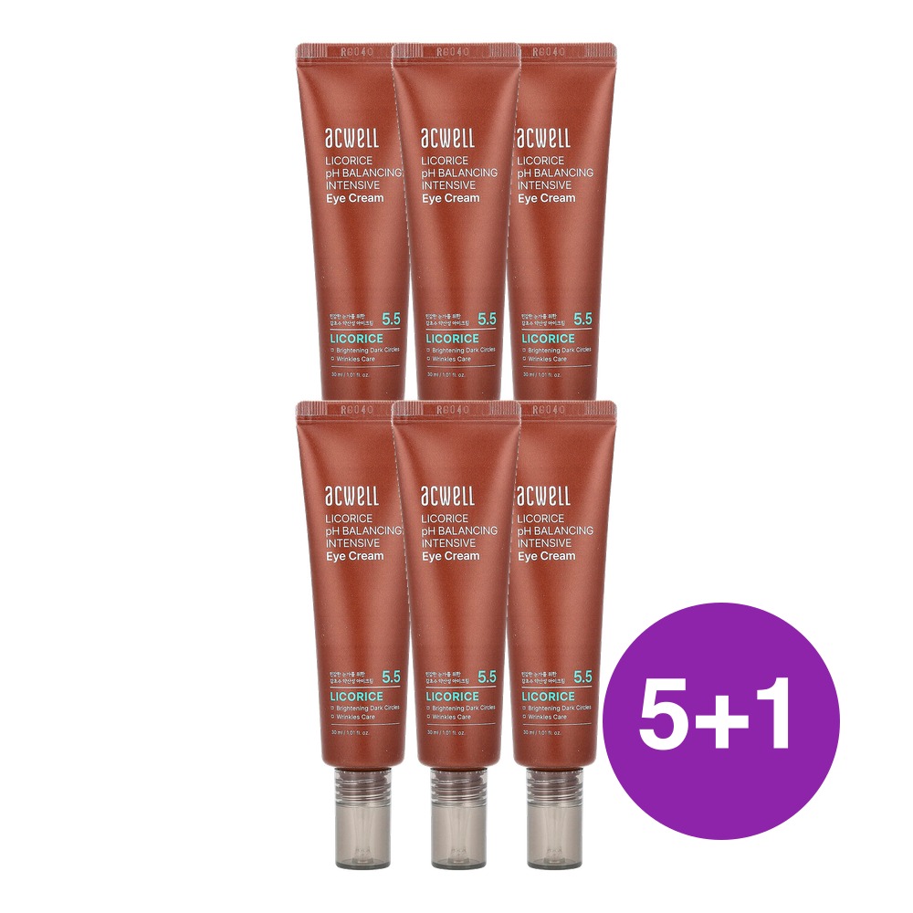 Acwell 5.5 감초 pH 밸런싱 인텐시브 아이 크림 30ml, 6개 - 상품 이미지