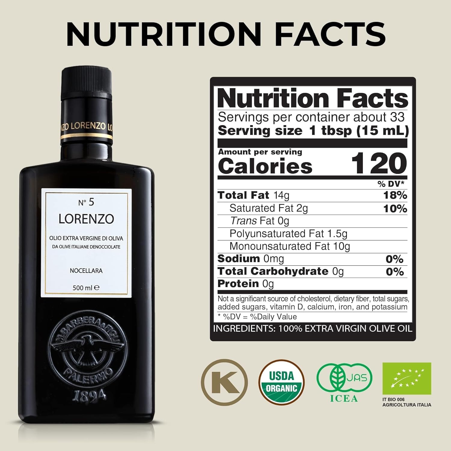 이탈리아 로렌조 N5 엑스트라버진 올리브오일 500ml 25/26년 햇올리브 - 상세 이미지 2