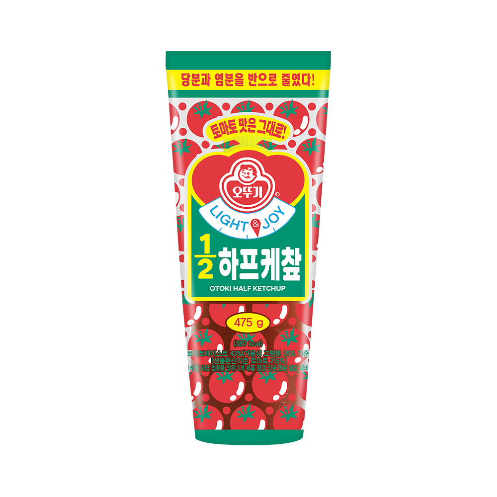 오뚜기 LIGHT&JOY 1/2하프 케찹 475g - 상품 이미지