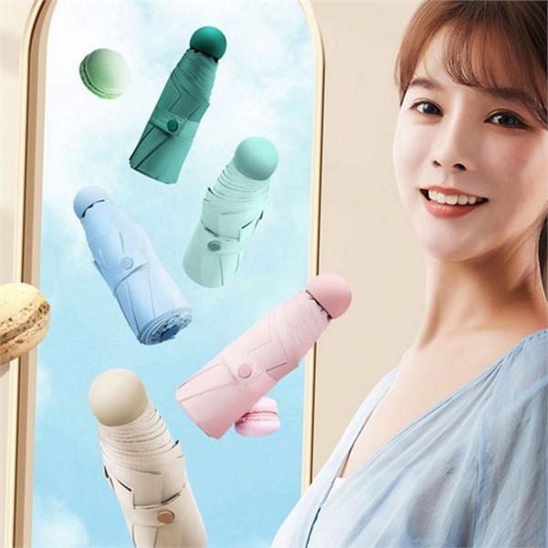 컴팩트 여성 자외선 차단 우산 5단 접이식 여성 양산 암막 - 상세 이미지 2