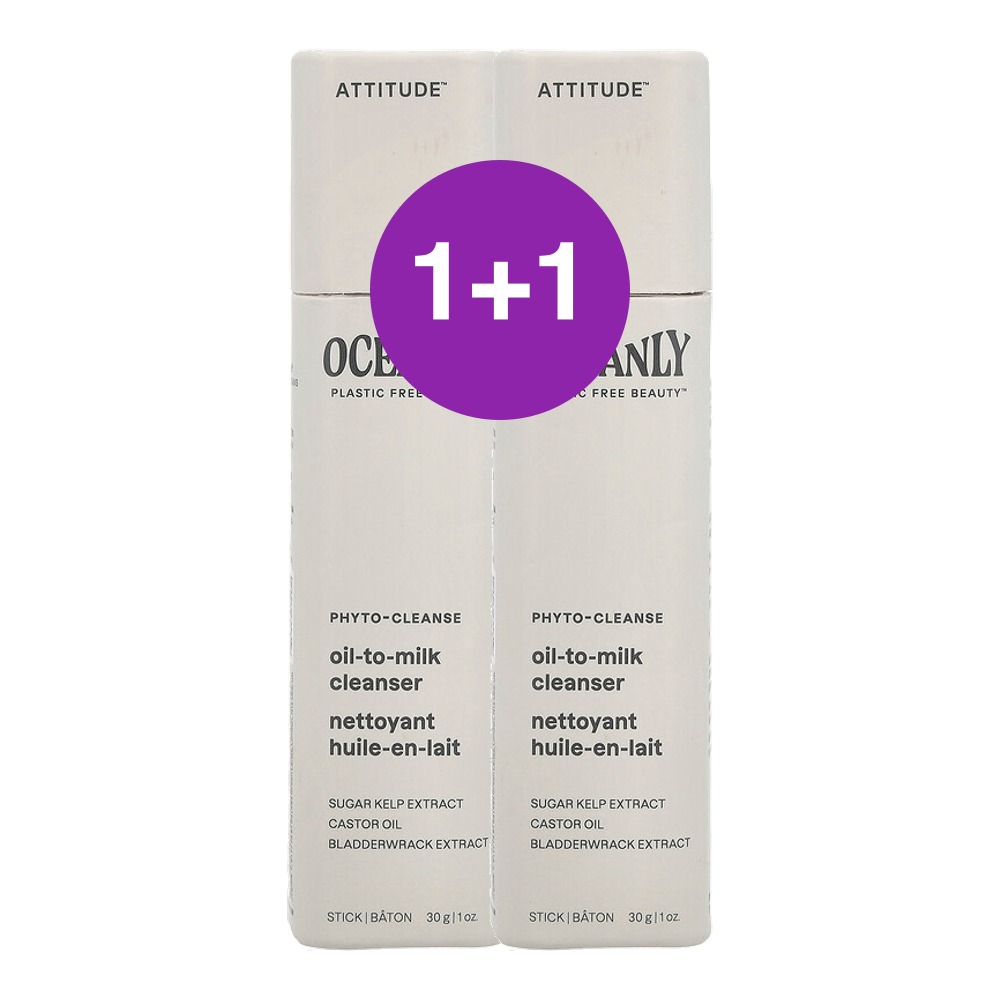 ATTITUDE Phyto-Cleanse 오일-투-밀크 클렌저 30g, 2개 - 상품 이미지