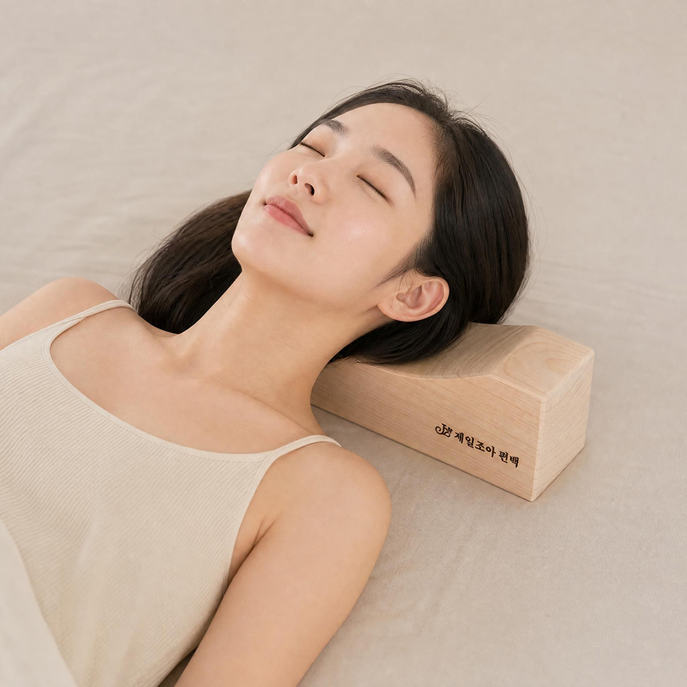 국내산 편백나무 경침 사각목침 마사지봉 편백칩 큐브 베개 - 상품 이미지