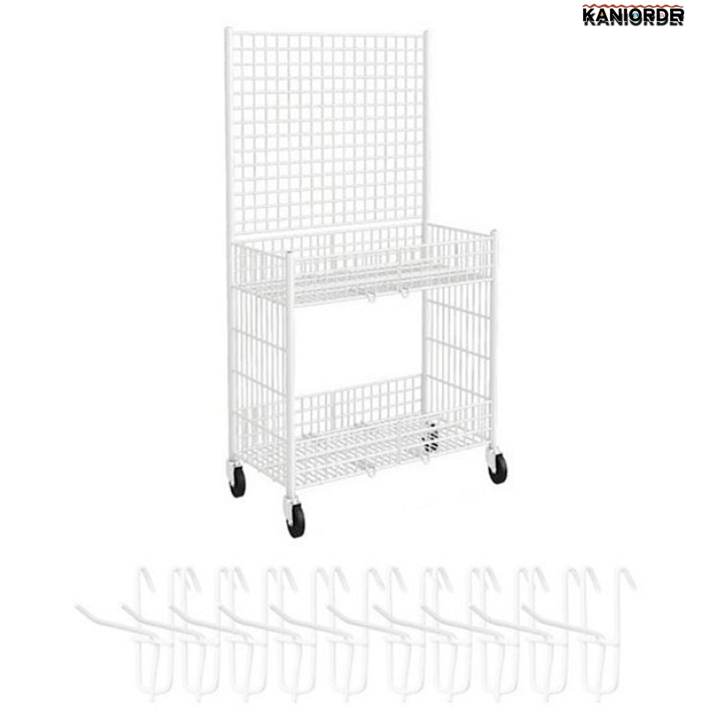 플리마켓 매대 이동식 악세사리 판매 트롤리 행사 좌판대 65cm - 상품 이미지