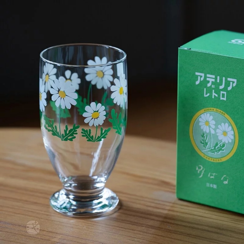 일본 고블렛 유리컵 아이스아메리카노 냉커피 플랫화이트 레트로 카페 주스잔 335ml, 1개, 화단 이미지 8