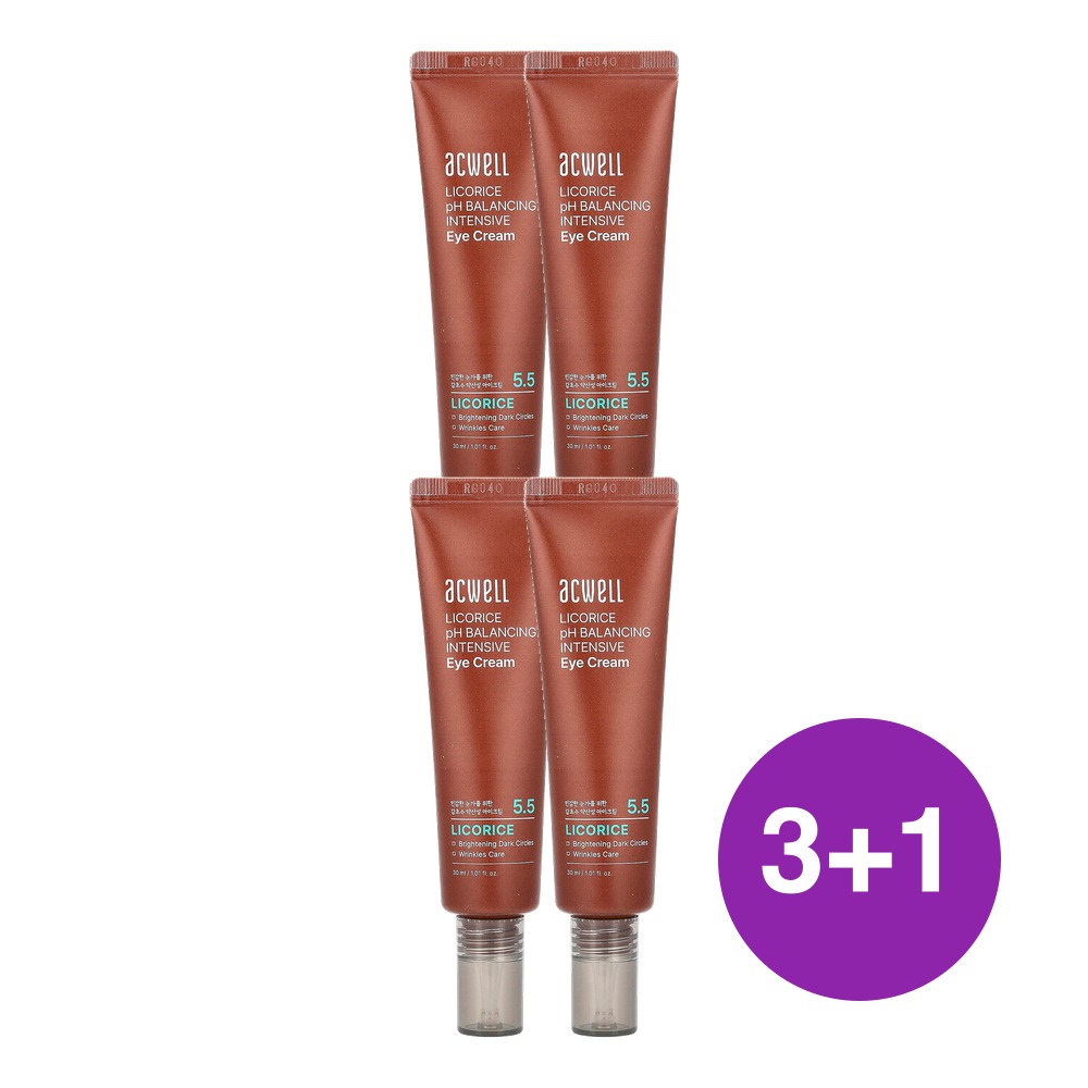 Acwell 5.5 감초 pH 밸런싱 인텐시브 아이 크림 30ml, 4개 - 상품 이미지