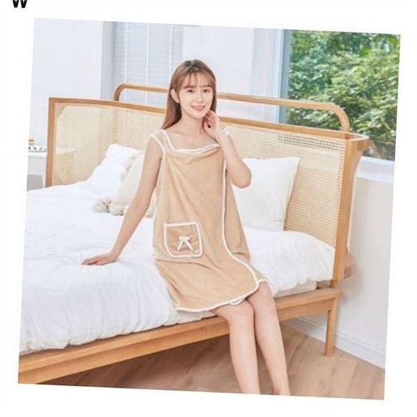 소프트 여성 극세사 가운 로브 여성 목욕 가운 원피스 - 상세 이미지 2