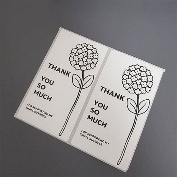 비즈니스 택배 포장 스티커 100p 감사 선물 포장 스티커 답례품 - 상품 이미지