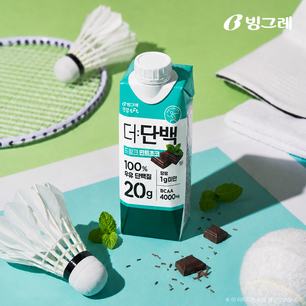 빙그레 더단백 드링크 단백질음료 민트초코, 250ml, 18개