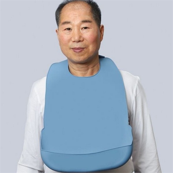장애인 성인 실리콘 턱받이 간병용 어르신 실리콘 턱받이 재사용 방수 - 상세 이미지 2