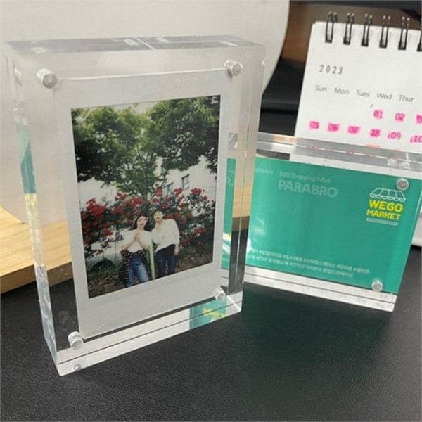 포토테이블 자석 액자 탁상용 투명 액자 아크릴 사진 진열 - 상품 이미지