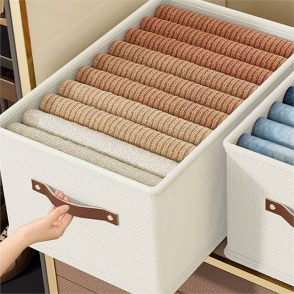 칸막이 접이식 리빙박스 3P 의류 옷 정리함 서랍 정리 - 상품 이미지