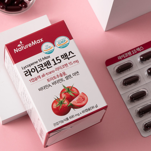 토마토 라이코펜 효능 영양제 15mg 맥스 파이토케미컬 60캡슐, 1개 - 상세 이미지 3