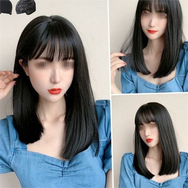 앞머리 여성 긴 머리 통가발 전체 여성 생머리 통가발 피스 - 상세 이미지 2