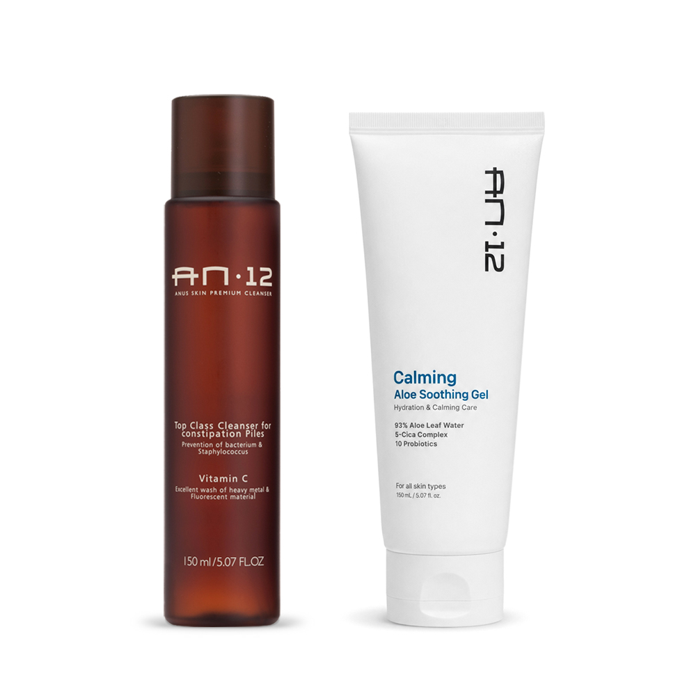닥터에이엔 AN12 항문세정제 150ml + AN12 알로에수딩젤 300ml 세트 - 상품 이미지